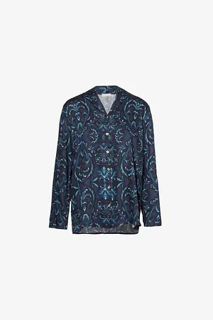 Hanro Womens Marlene Long-Sleeve Woven Pyjama Shirt S