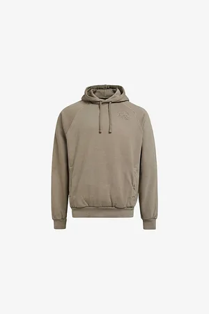 GymShark Mens Premium Legacy Logo-Embroidered Cotton-Jersey Hoody Xs