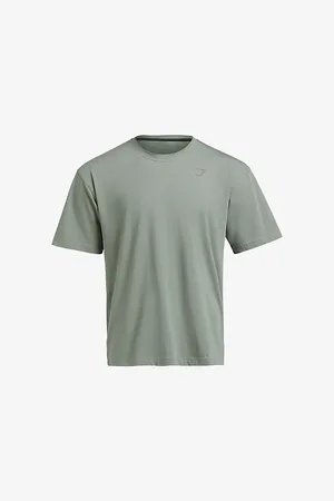 GymShark Mens Power Logo-Print Stretch-Cotton T-Shirt S