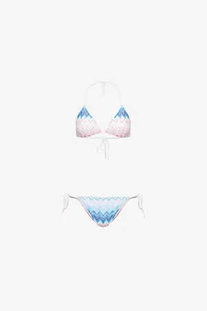 Missoni Womens Chevron-Weave Metallic Triangle Bikini Set 10