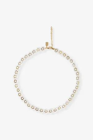 Crystal Haze Womens Molly Bead-Embellished 18ct Yellow Gold-Plated Brass and Resin Necklace