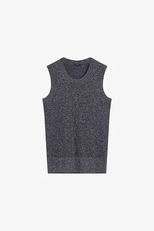 Joseph Womens Lurex Round-Neck Fine Knitted Tank Top L