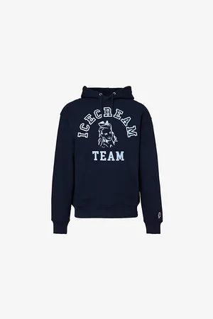 ICECREAM Mens Brand-Print Kangaroo-Pocket Cotton-Jersey Hoody S