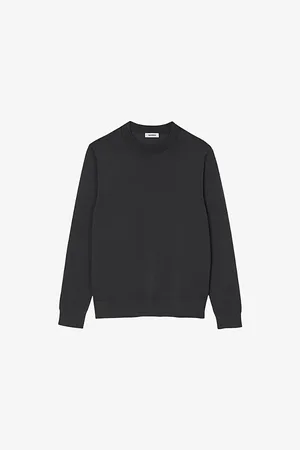 Sandro Mens Crewneck Fine-Knit Jumper L