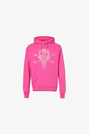 ICECREAM Mens Rhinestone-Embellished Kangaroo-Pocket Cotton-Jersey Hoody S