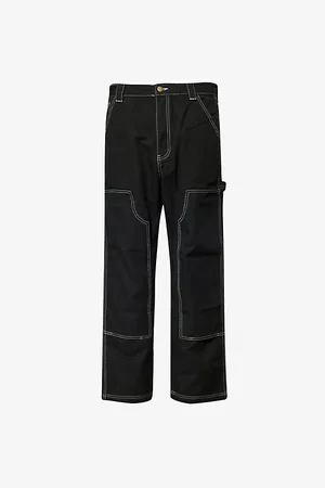 ICECREAM Mens Brand-Embroidered Straight-Leg Relaxed-Fit Cotton Trousers S