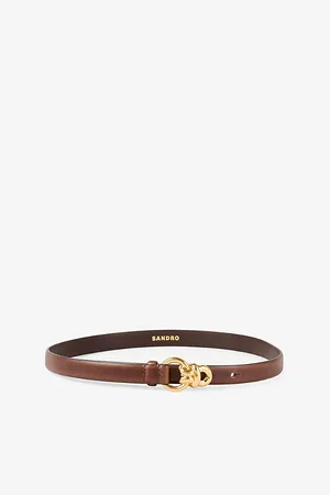Sandro Womens Slim Leather Belt 10