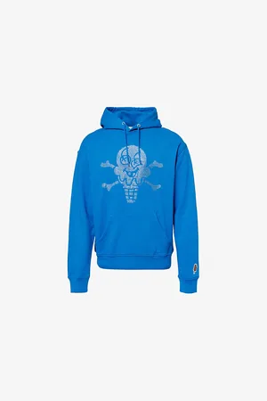 ICECREAM Mens Rhinestone-Embellished Kangaroo-Pocket Cotton-Jersey Hoody S
