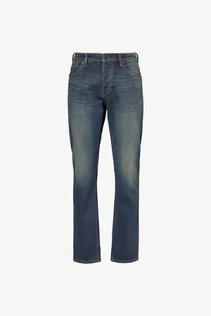 NEUW Mens Lou Brand-Patch Straight-Leg Slim-Fit Stretch-Denim Blend Jeans 30/32