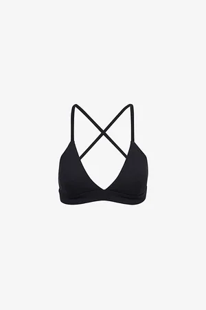 Splits59 Womens Theo Rigor Cross-Over Stretch-Woven Bra S