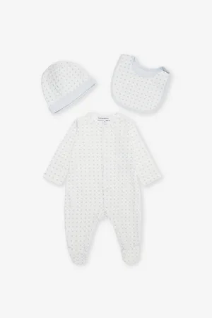 Emporio Armani Logo-Print Three-Piece Cotton Set 1-6 Months 1 Month