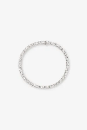Hatton Labs Womens Classic Tennis 925 Sterling Silver Necklace 8.5In