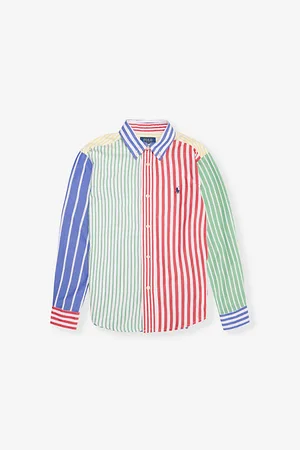 Ralph Lauren Striped-Print Brand-Embroidery Cotton-Poplin Shirt 3-12 Years 4 Years