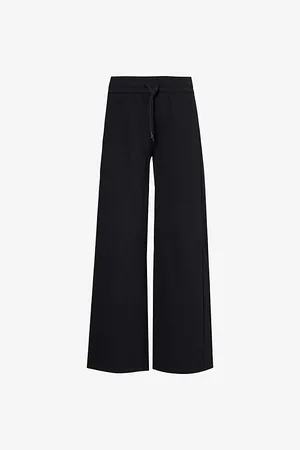 Lululemon Womens Scuba Mid-Rise Wide-Leg Cotton-Blend Jogging Bottoms M