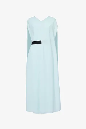 Roksanda Womens Fyera Belted Woven-Blend Maxi Dress 10