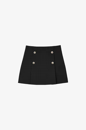 Sandro Womens Flared Woven Mini Skirt 6