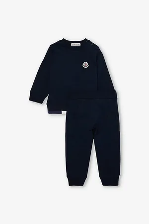 Moncler Tricolor-Trimmed Cotton Tracksuit Set 3 Months-3 Years 12-18 Months
