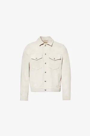 ELEVENTY Mens Regular-Fit Suede Trucker Jacket 40