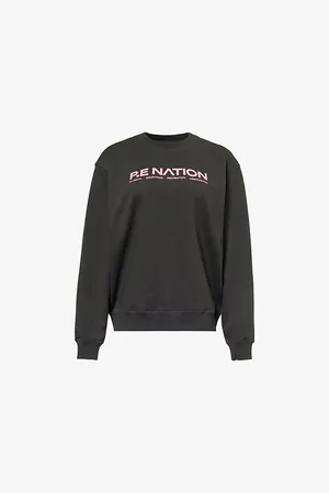 P.E Nation Womens Qualify Graphic-Print Cotton Sweatshirt Xs