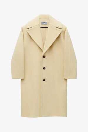 Loewe Womens Broad-Collar Dropped-Shoulder Wool Coat 4