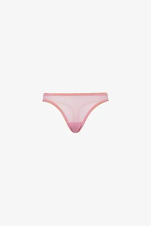 Dora Larsen Womens Elsie Clean Mid-Rise Tulle Thong 8