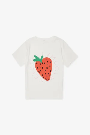Stella McCartney Strawberry-Print Short-Sleeve Cotton-Jersey T-Shirt 4 Years