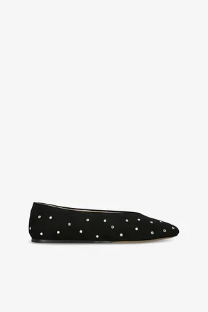 Le Monde Beryl Womens Regency Crystal-Studded Leather Pumps Eur 37 / 4 Uk Women