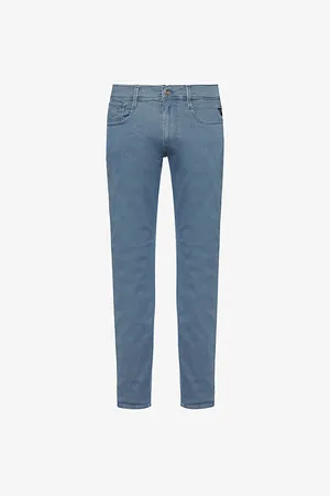 Replay Mens Anbass Brand-Patch Tapered-Leg Slim-Fit Stretch-Denim Blend Jeans 34/32