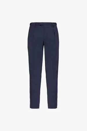 BARENA Mens Slim-Fit Tapered Virgin-Wool Trousers 30