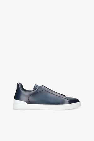 Ermenegildo Zegna Mens Triple-Stitch Low-Top Leather Trainers Eur 42 / 8 Uk Men