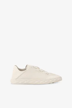 Jimmy Choo Womens Diamond Light Leather Low-Top Trainers Eur 37 / 4 Uk Women