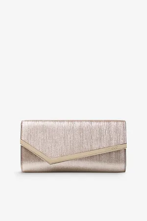 Jimmy Choo Womens Emmie Wonderful Glittered Leather Mini Clutch 1 Size