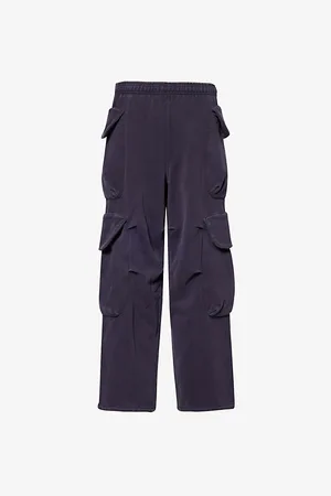Entire Studios Mens Heavy Gocar Multi-Pockets Wide-Leg Relaxed-Fit Cotton-Jersey Trousers Xs