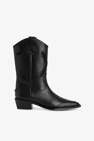 Zadig & Voltaire Womens Cara Western Leather Ankle Boots Eur 40 / 7 Uk Women
