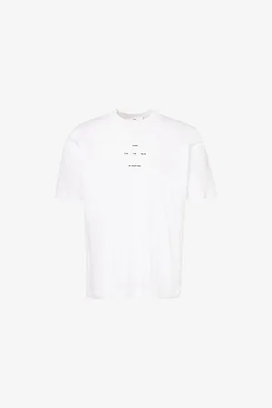 SONG FOR THE MUTE Mens Oversized-Fit Crewneck Cotton-Jersey T-Shirt 36