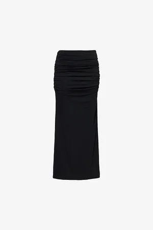 Entire Studios Womens Surge Draped Stretch-Blend Midi Skirt S