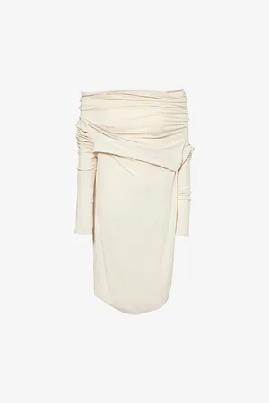 Entire Studios Womens Bound Draped Stretch-Cotton Top M