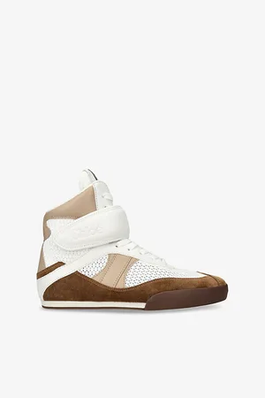 Chloé Womens Kick Brand-Patch Suede High-Top Trainers Eur 39 / 6 Uk Women