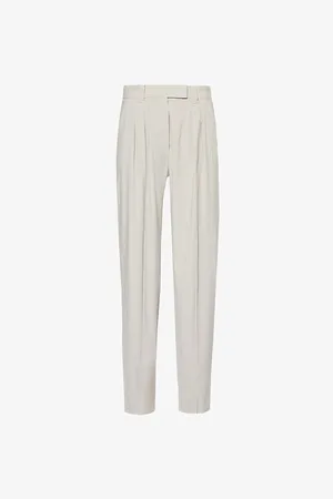 MARELLA Womens Portray Straight-Leg Linen-Blend Trousers 4