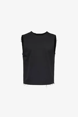 Entire Studios Mens Tell Sleeveless Regular-Fit Stretch-Woven Blend Top Xs