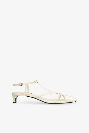 Jil Sander Womens Cage Strap Leather Heeled Sandals Eur 36 / 3 Uk Women