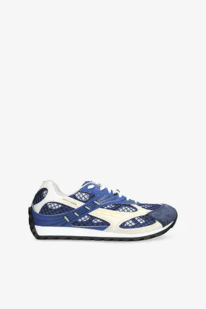 Bottega Veneta Mens Orbit Contrast-Panel Woven Low-Top Trainers Eur 40 / 6 Uk Men