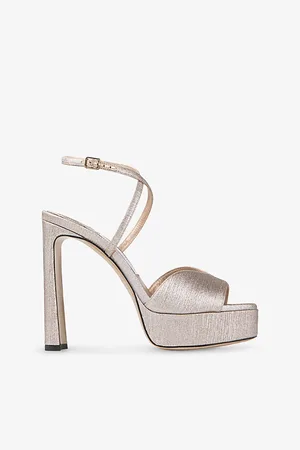 Jimmy Choo Womens Karli Metallic-Woven Platform Heels Eur 36 / 3 Uk Women