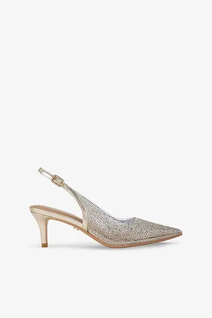 Carvela Womens Lovebird Rhinestone-Embellished Vinyl Slingback Courts Eur 36 / 3 Uk Women