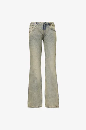 Entire Studios Womens Flared Five-Pockets Straight-Leg Low-Rise Denim Jeans Xs