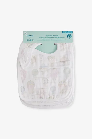 Aden + Anais Graphic-Print Set Of Three Cotton Bibs 1Size