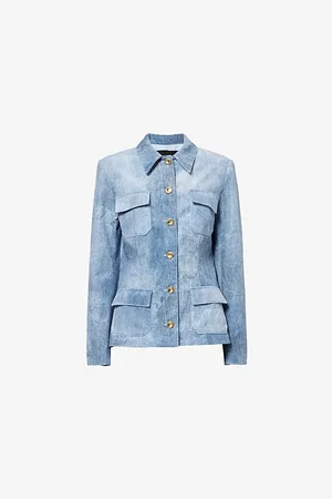 BRANDON MAXWELL Womens The Gage Tailored Velvet Jacket 8