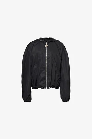 The Attico Womens Hooded Woven Bomber Jacket 8