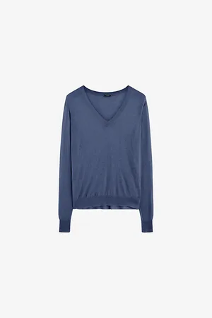 Joseph Womens V-Neck Long-Sleeve Cashmere Jumper M
