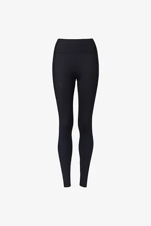 On Running Womens Studio Brand-Print Stretch-Woven Leggings Xs